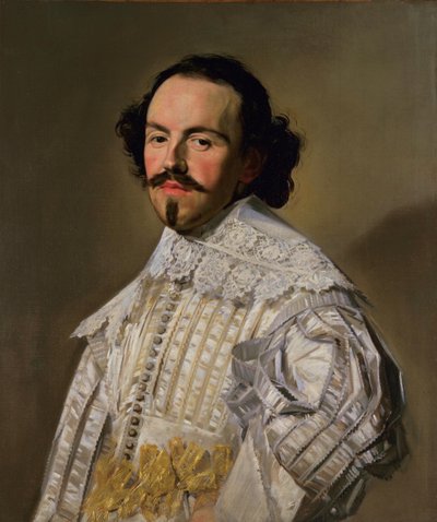 Portrait of a Cavalier in White by Frans Hals